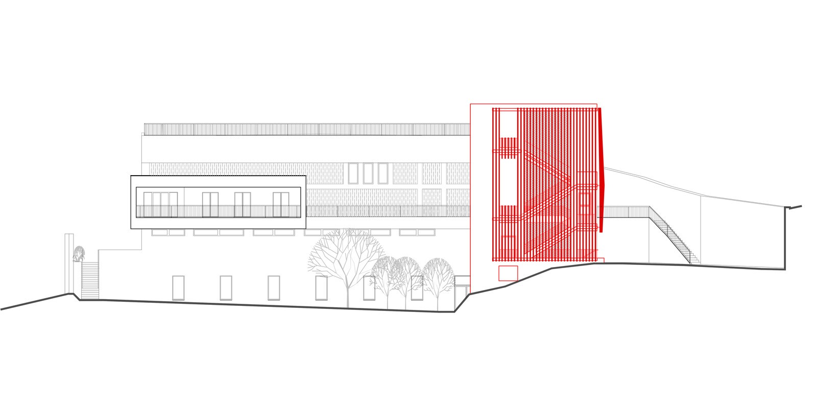 GYMNASE LES GLACIS - FACADE